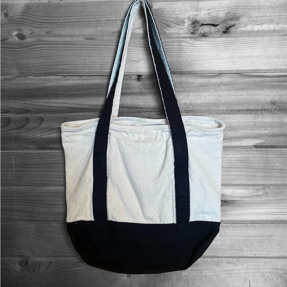 FREE with BUNDLE Black and Cream Vanity Fair Boat and Tote Style Bag